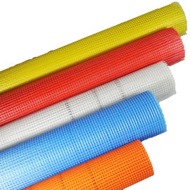 Different colors sticky fiberglass net used for construction material on the wall