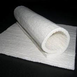 White color 25mm thickness fiberglass needle mat used for insulation